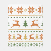 nahtlos Vintages Nordic Herbst Wintermuster Fleecedecke (Vorderseite)