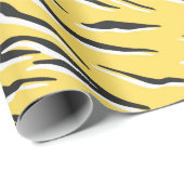 Nahtlos Vintages schwarz-gelbes Tigermuster. S Geschenkpapier (Rolleneckpunkt)