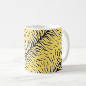 Nahtlos Vintages schwarz-gelbes Tigermuster. S Kaffeetasse (VorderseiteRechts)