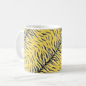 Nahtlos Vintages schwarz-gelbes Tigermuster. S Kaffeetasse (Vorderseite Links)