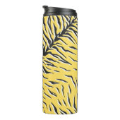 Nahtlos Vintages schwarz-gelbes Tigermuster. S Thermosbecher (Nach rechts gedreht)