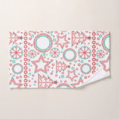 Nahtlos weiß Frohe Weihnachtsdekoration tr Badhandtuch Set (Handtuch)