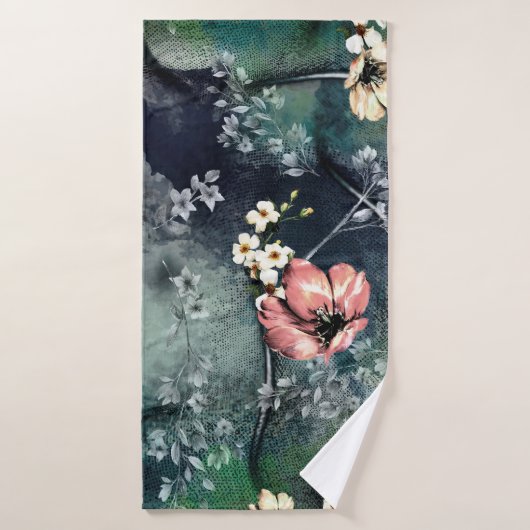 nahtlose abstrakte Blume im Mix-Background Badehandtuch (Badehandtuch)