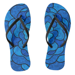 Nahtlose abstrakte Blume mit Blumenmotiven Badesandalen