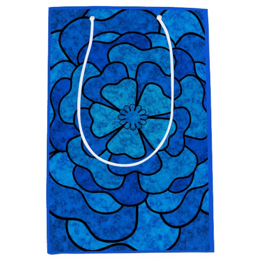 Nahtlose abstrakte Blume mit Blumenmotiven Mittlere Geschenktüte (Vorderseite)