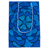 Nahtlose abstrakte Blume mit Blumenmotiven Mittlere Geschenktüte (Rückseite)