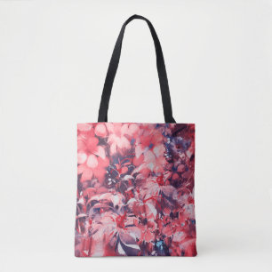 nahtlose abstrakte Blumen, Ölmalstil, Illustration Tasche