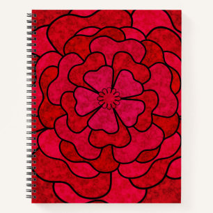 Nahtlose abstrakte blumenfarbene Blume Notizblock