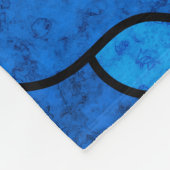 Nahtlose abstrakte blumenfarbene Blume schwarz bla Fleecedecke (Ecke)