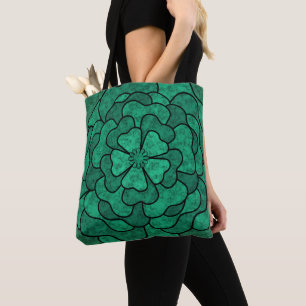 Nahtlose abstrakte blumenfarbene Blume schwarz-grü Tasche