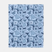 Nahtlose abstrakte Blütenblumen aus Cartoon Fleecedecke (Vorderseite)