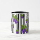 Nahtlose abstrakte Cartoon Traubenfrucht gestreift Tasse (Zentrum)