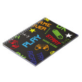 Nahtlose abstrakte Darstellung im Pixelspielstil.  Notizblock (Linke Seite)