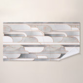 Nahtlose abstrakte Deko-Muster mit Textur und Badehandtuch (Badehandtuch)