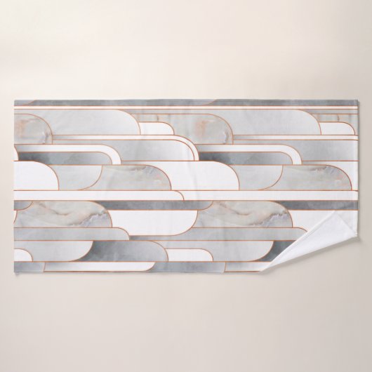 Nahtlose abstrakte Deko-Muster mit Textur und Badehandtuch (Badehandtuch)