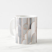 Nahtlose abstrakte Deko-Muster mit Textur und Kaffeetasse (Vorderseite Links)