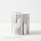 Nahtlose abstrakte Deko-Muster mit Textur und Kaffeetasse (Mittel)