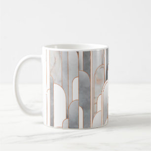 Nahtlose abstrakte Deko-Muster mit Textur und Kaffeetasse