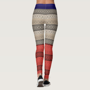 Nahtlose abstrakte Dekoration Retro Vintag Leggings