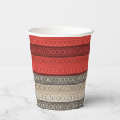 Nahtlose abstrakte Dekoration Retro Vintag Pappbecher (Rückseite)