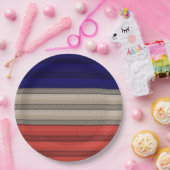 Nahtlose abstrakte Dekoration Retro Vintag Pappteller (Party)