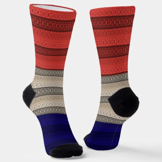 Nahtlose abstrakte Dekoration Retro Vintag Socken (Gewinkelt)