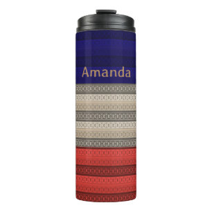 Nahtlose abstrakte Dekoration Retro Vintag Thermosbecher