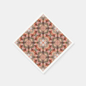 Nahtlose abstrakte dekorative Brauntöne Kaleidosc Serviette (Ecke)