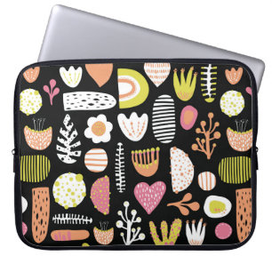 Nahtlose abstrakte Formen, bunte, Vintage Kinderku Laptopschutzhülle