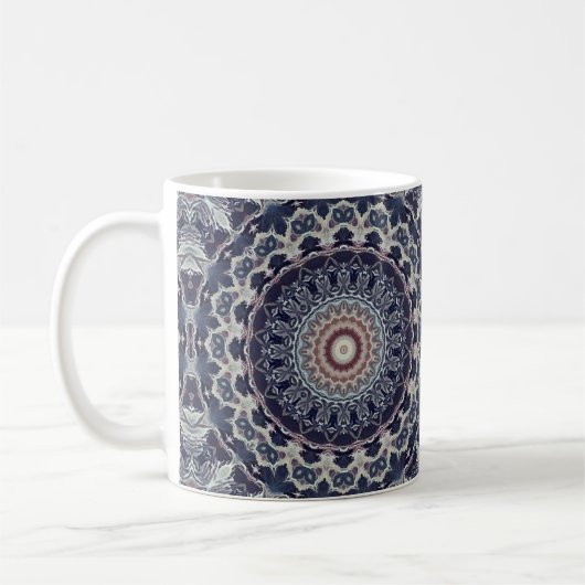 Nahtlose abstrakte geometrische Rundkreismandala Kaffeetasse (Links)