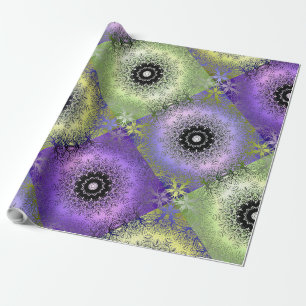 Nahtlose abstrakte Gradientengrün lila violette Fa Geschenkpapier