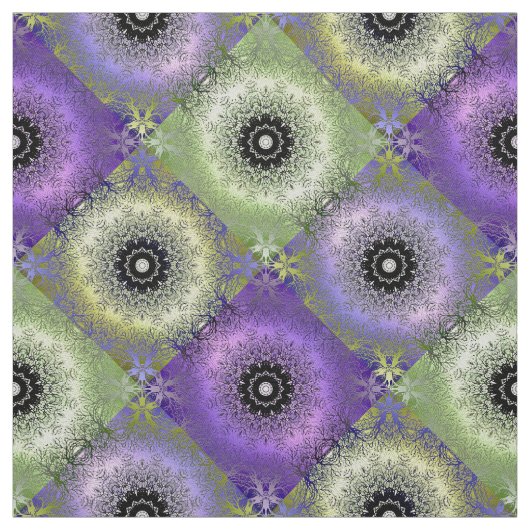 Nahtlose abstrakte Gradientengrün lila violette Fa Stoff (Muster)