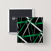 Nahtlose Abstrakte grüne und weiße Linien auf schw Button (Vorne & Hinten)