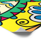 Nahtlose abstrakte Handzeichnung. Dekorativ Poster (Ecke)