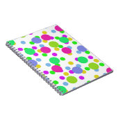 Nahtlose abstrakte Kreise rund Punkte Konfetti Bri Notizblock (Rechte Seite)