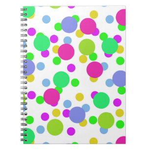 Nahtlose abstrakte Kreise rund Punkte Konfetti Bri Notizblock