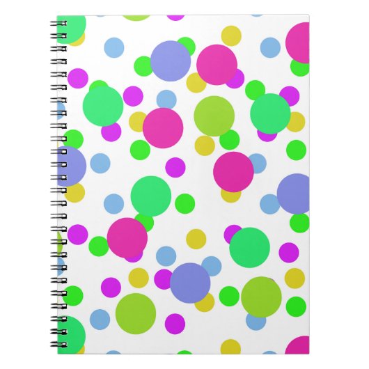Nahtlose abstrakte Kreise rund Punkte Konfetti Bri Notizblock (Vorderseite)