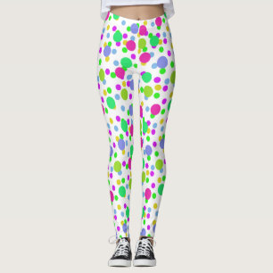 Nahtlose abstrakte Kreise Spaß Konfetti Punkte hel Leggings