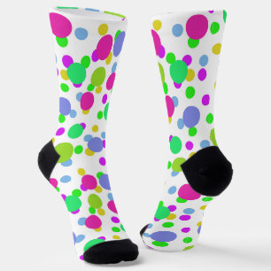 Nahtlose abstrakte Kreise Spaß Konfetti Punkte hel Socken