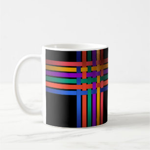 Nahtlose abstrakte Linien gestreifte Seide Satinbä Kaffeetasse