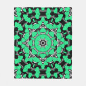 Nahtlose abstrakte Mandala-Herzen hell rund um die Fleecedecke (Vorderseite)