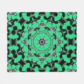 Nahtlose abstrakte Mandala-Herzen hell rund um die Fleecedecke (Vorderseite (Horizontal))