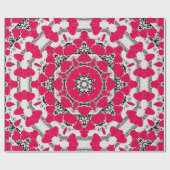 Nahtlose abstrakte Mandala-Herzen hell rund um die Geschenkpapier (Flach)