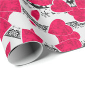 Nahtlose abstrakte Mandala-Herzen hell rund um die Geschenkpapier (Rolleneckpunkt)