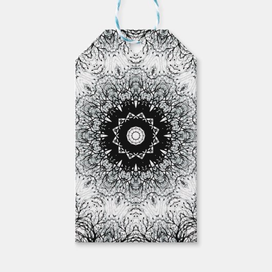 Nahtlose abstrakte Mandala Rundkreis Kaleidoscop Geschenkanhänger (Vorderseite)