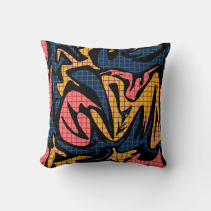 Nahtlose abstrakte Memphis Schule modernes Muster  Kissen