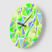 Nahtlose abstrakte, moderne geometrische Formen tr Große Wanduhr (Winkel)