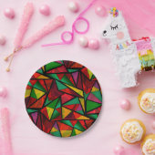 Nahtlose abstrakte, moderne geometrische Formen tr Pappteller (Party)