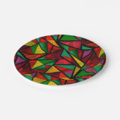 Nahtlose abstrakte, moderne geometrische Formen tr Pappteller (Schrägansicht)