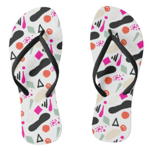 Nahtlose abstrakte, moderne Kreise machen dots geo Badesandalen